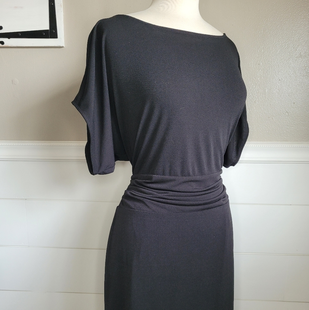 Ann Taylors Black Mid Ruffle Dress